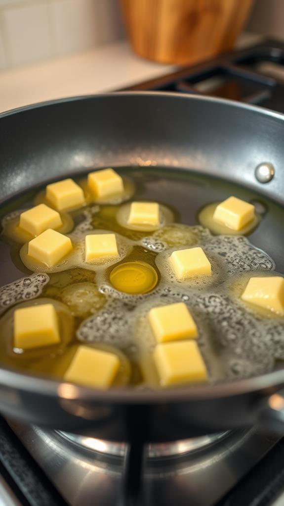 melt butter skillet step