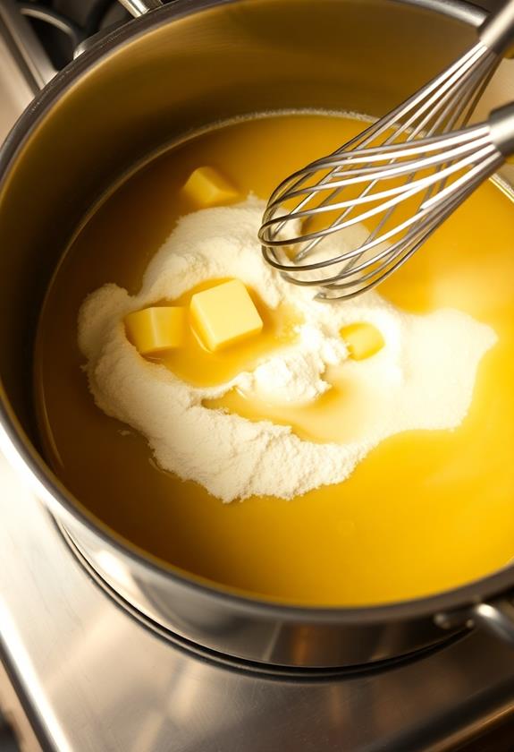 melt butter whisk flour