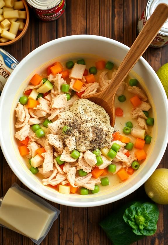 mix ingredients in bowl