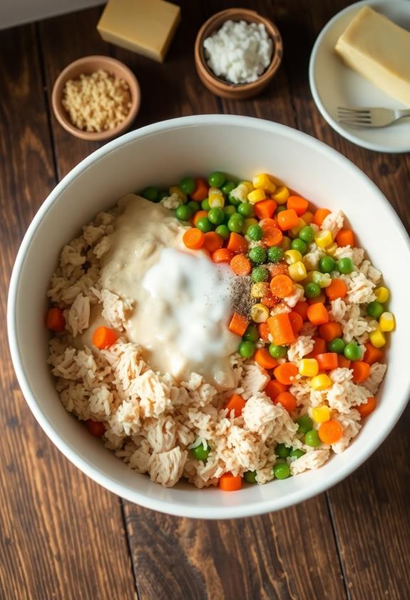 mix ingredients in bowl