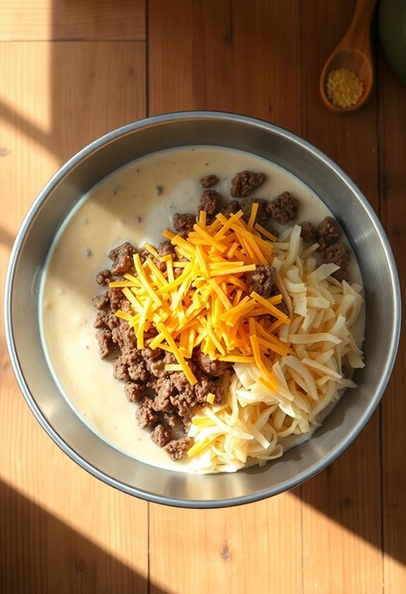 mix ingredients in bowl