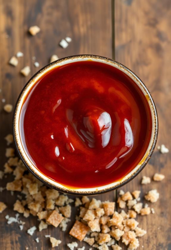 mix sauces with sugar