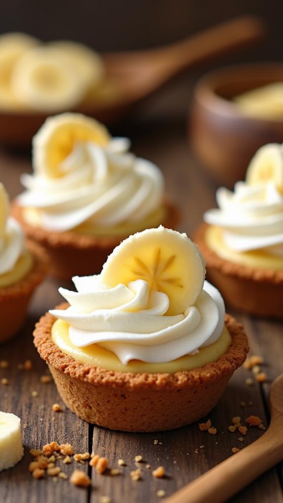 no bake banana cream pies