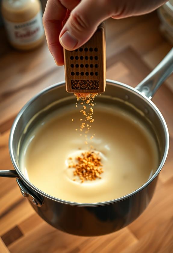 nutmeg enhances bechamel sauce