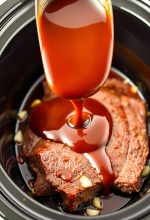 pour barbecue sauce generously