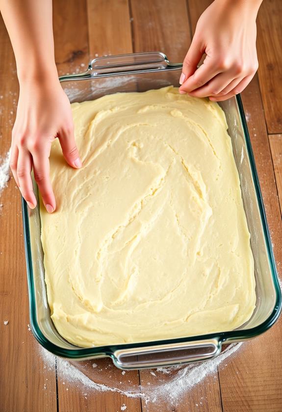 press dough into dish