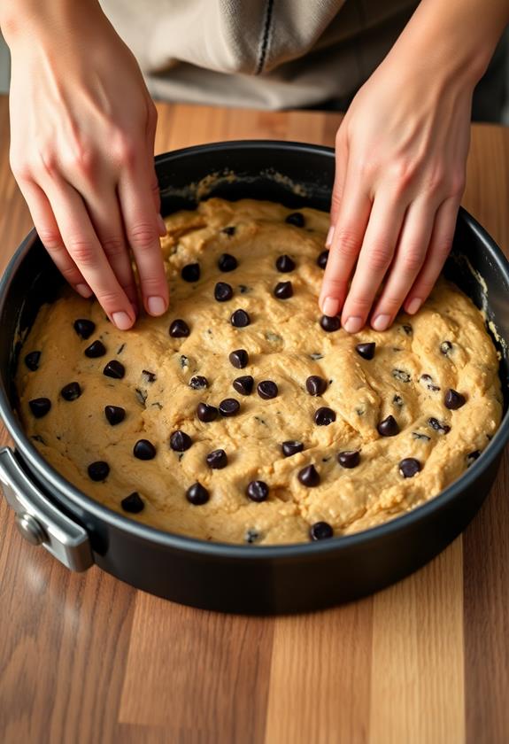 press dough into pan