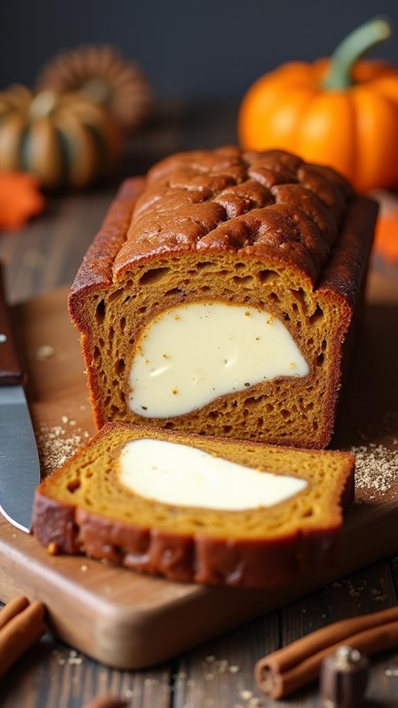 pumpkin bread with cream cheese