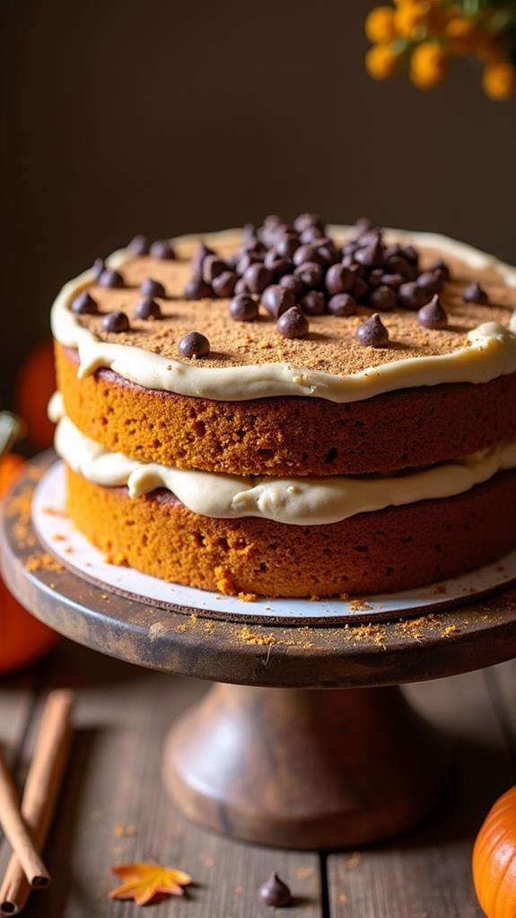 pumpkin chocolate chip cake