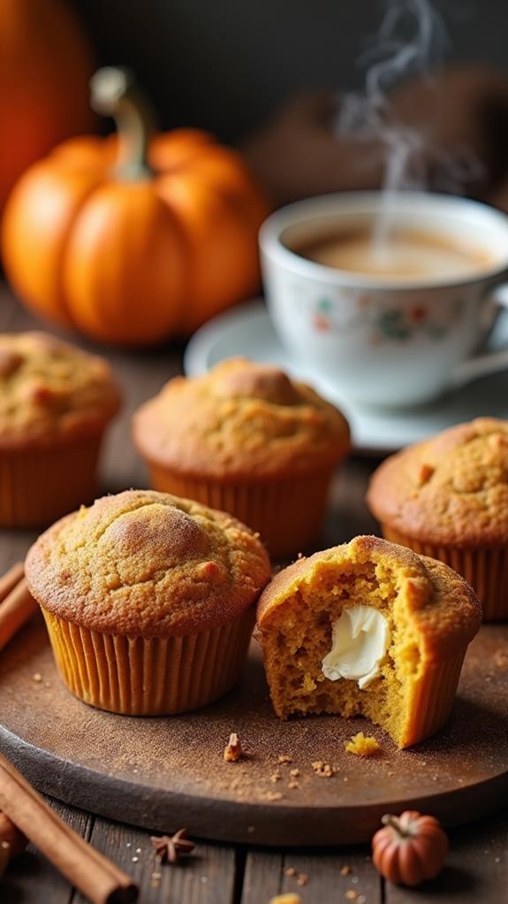 pumpkin cream cheese muffins