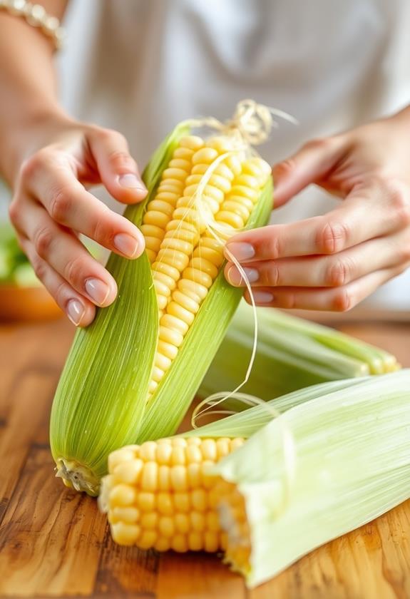 remove corn silk strands