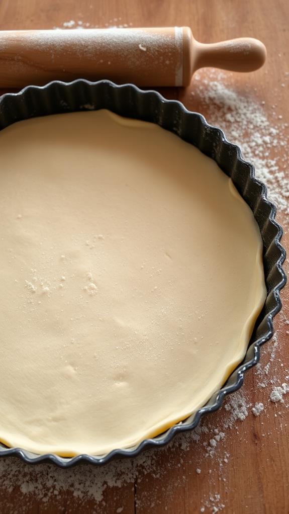 roll dough into tart