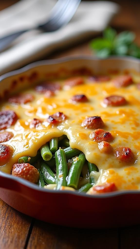 sausage green bean casserole