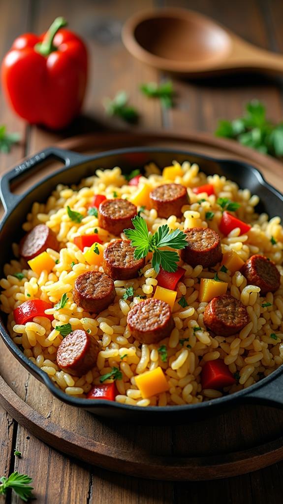 sausage rice skillet recipe