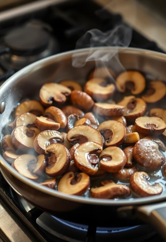 saut mushrooms in butter