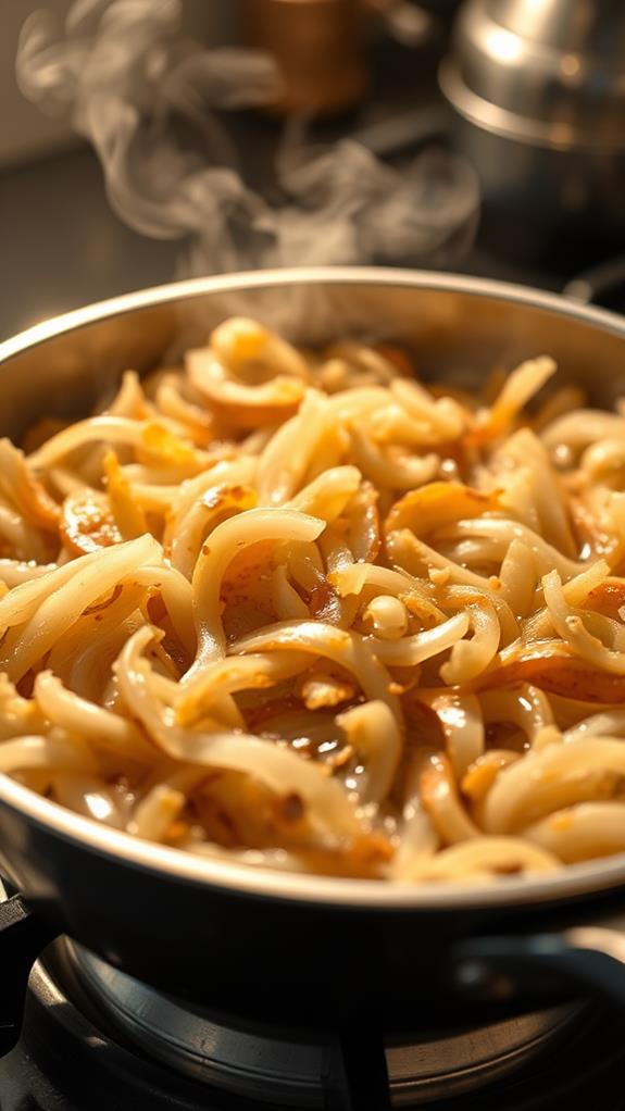 saut onions and garlic