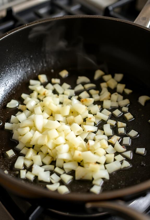 saut onions and garlic