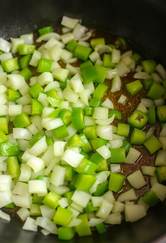 saut onions and peppers