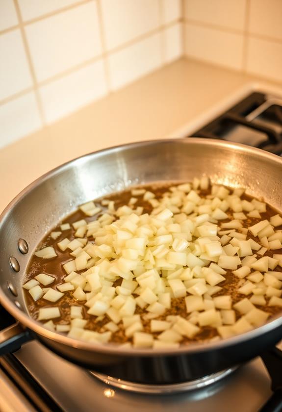 saut onions in butter