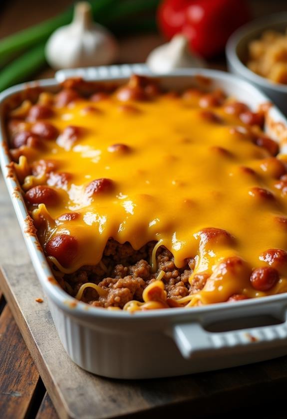 savory hamburger casserole dish