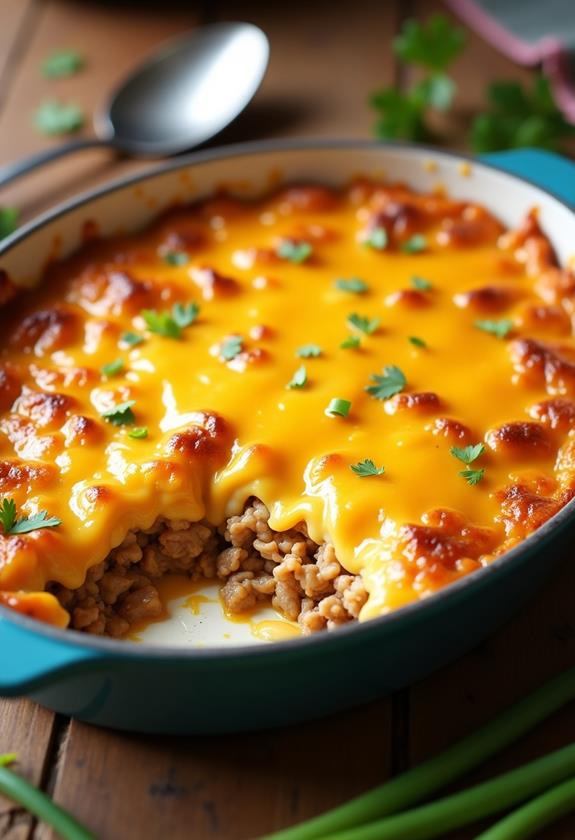 savory hamburger hash brown casserole