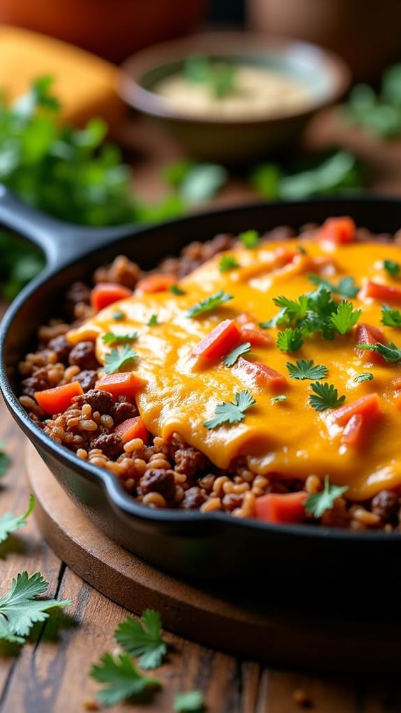 savory mexican beef skillet