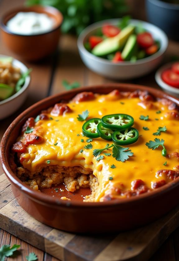 savory mexican chicken bake