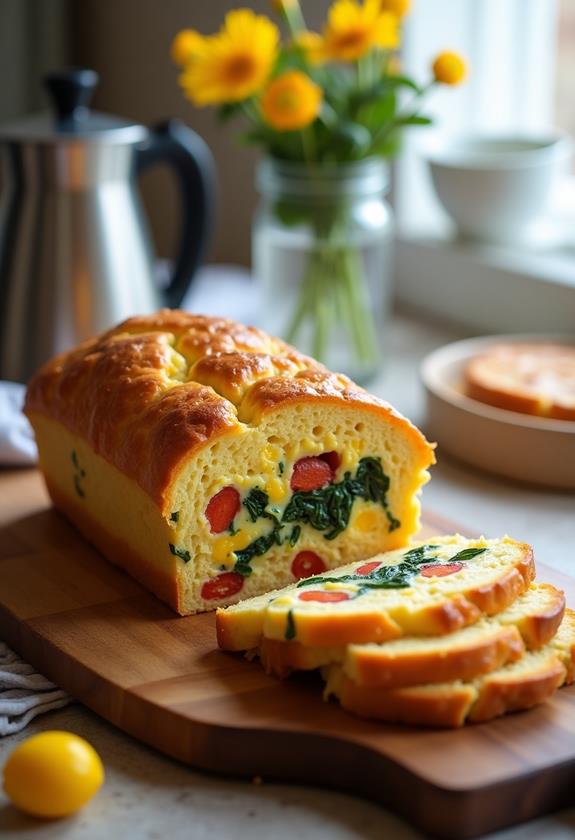 savory stuffed breakfast loaf