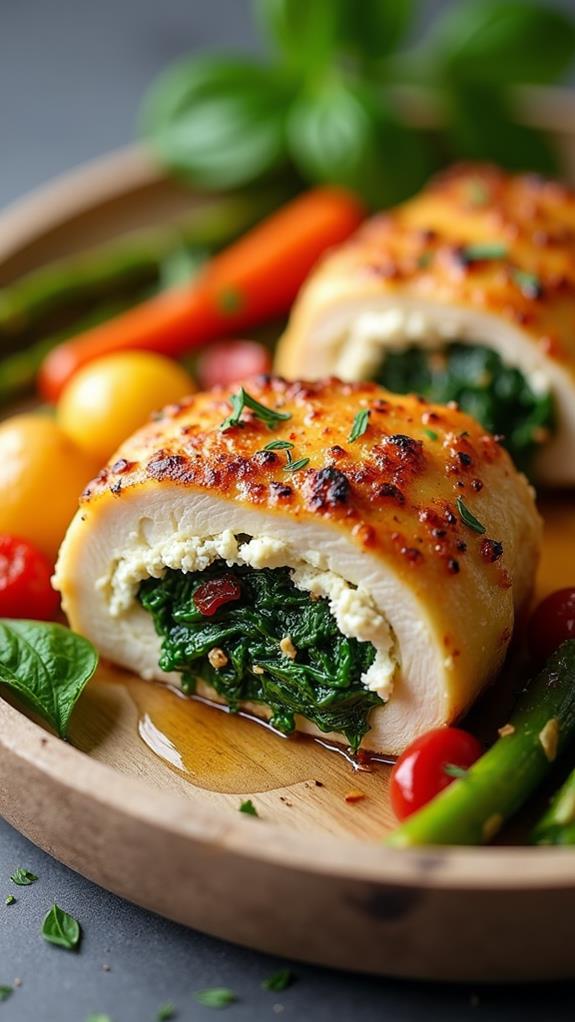 savory stuffed chicken delight