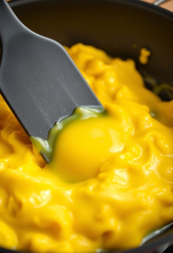 scramble eggs with butter