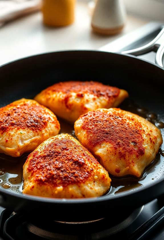 sear chicken golden brown