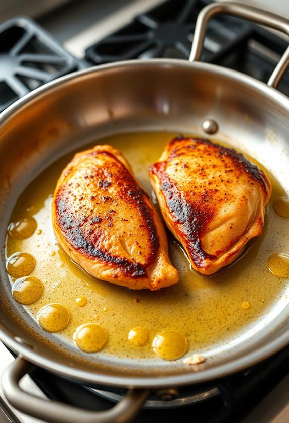 sear chicken until golden