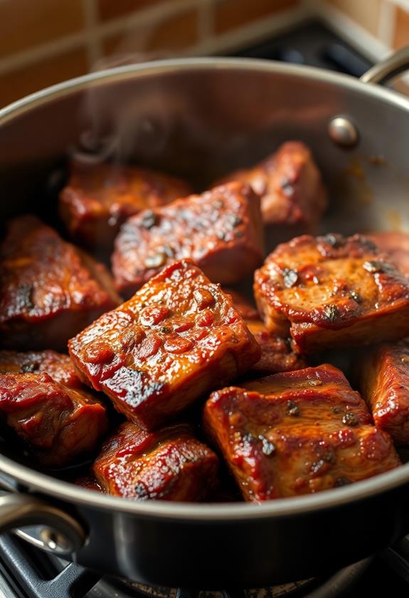 sear ribs until browned