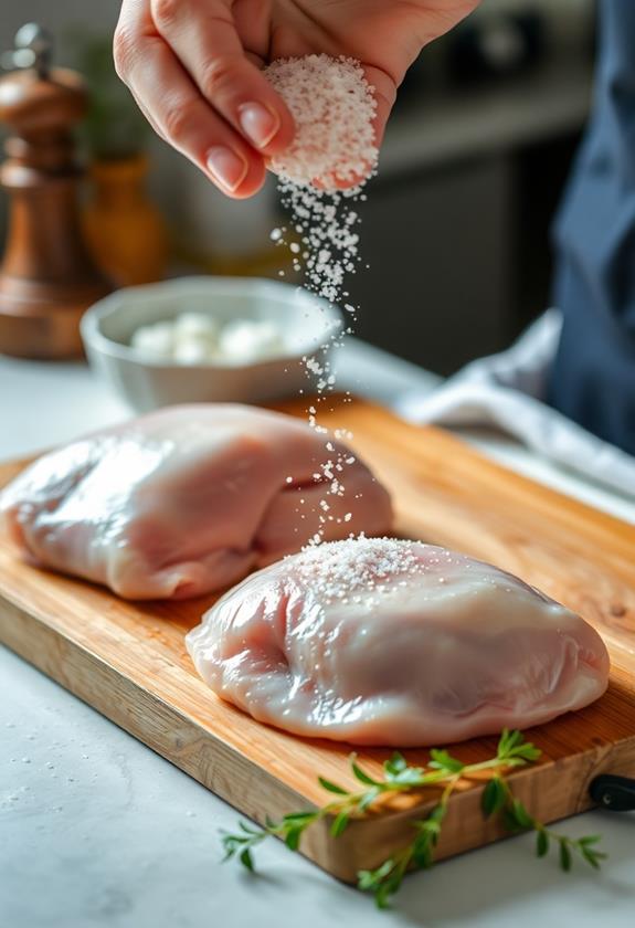 season chicken with salt