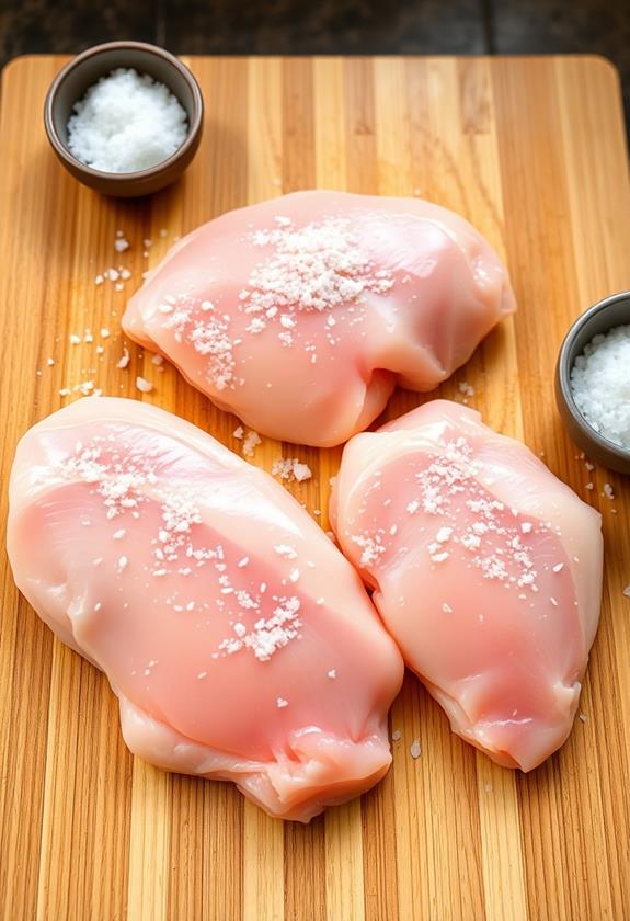 season chicken with salt