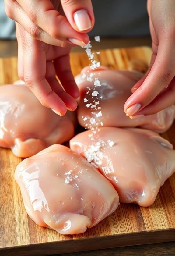 season chicken with salt