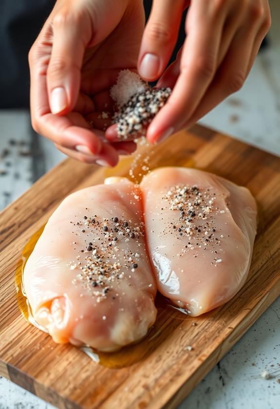 season chicken with spices