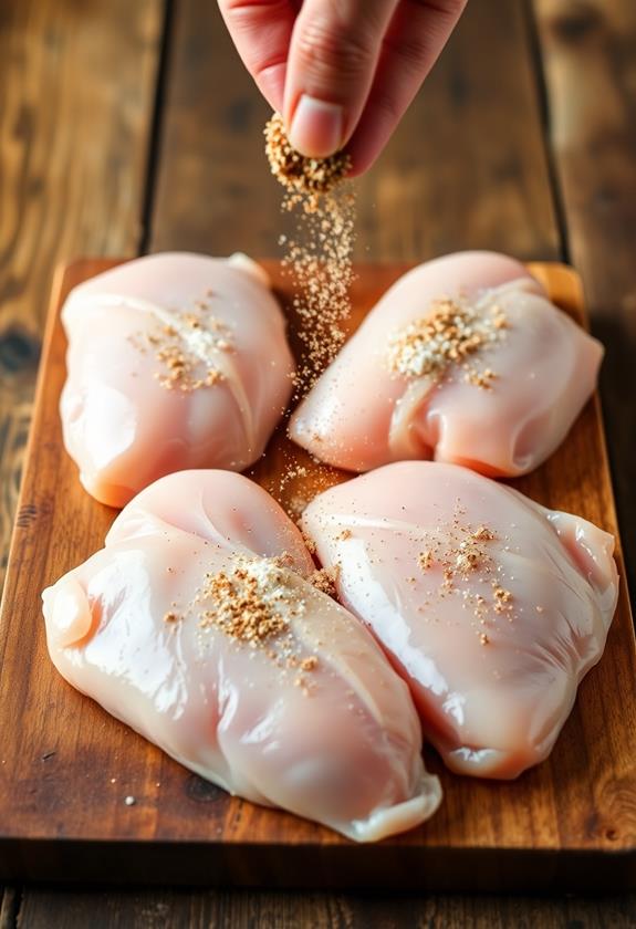 season chicken with spices