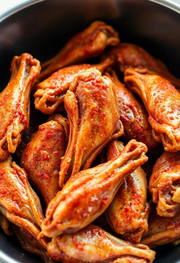 season wings with spices