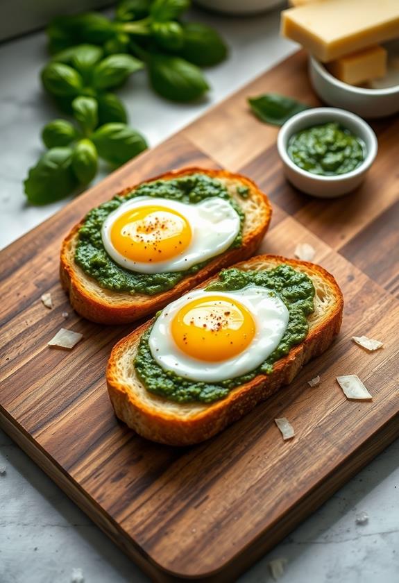 serve eggs on toast