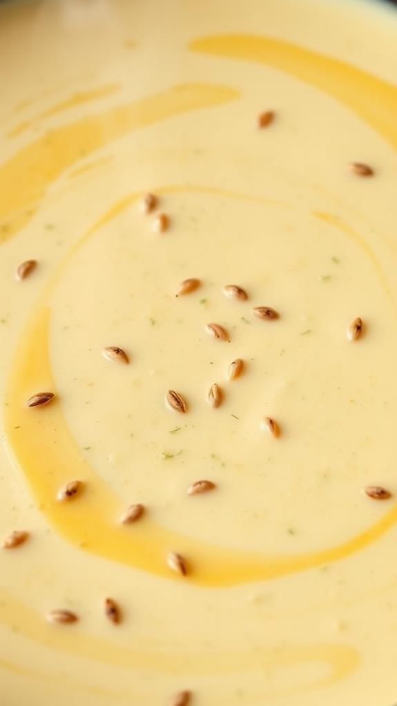 simmer cream add mustard