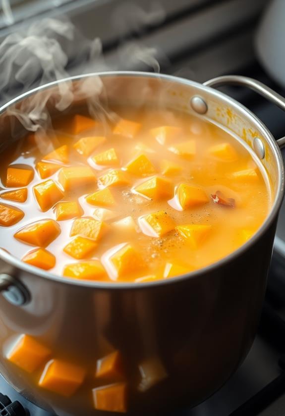 simmer sweet potatoes tender