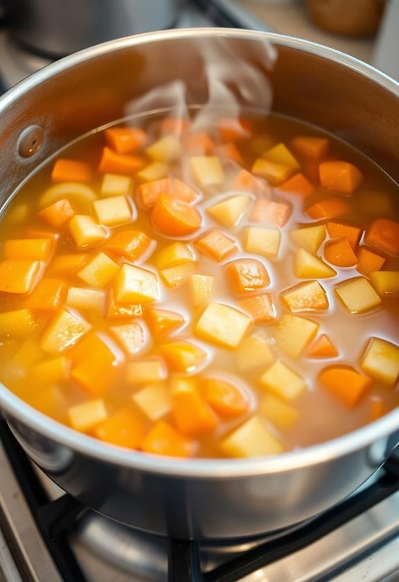 simmer vegetables until softened