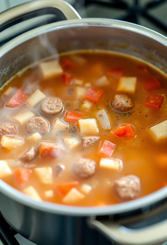 simmer with italian seasoning