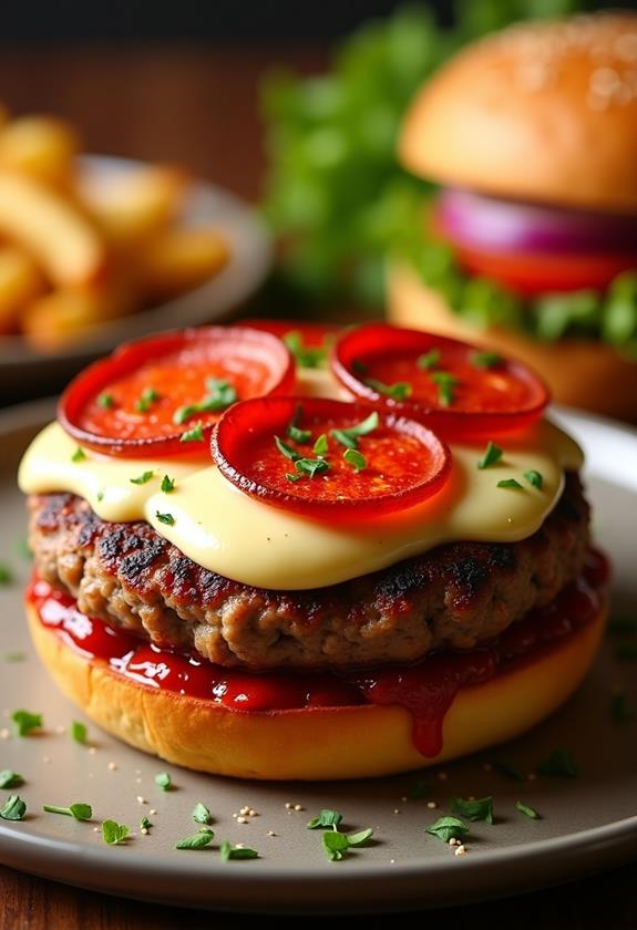 simple homemade pizza burgers