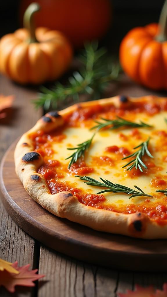 simple pumpkin gouda pizza