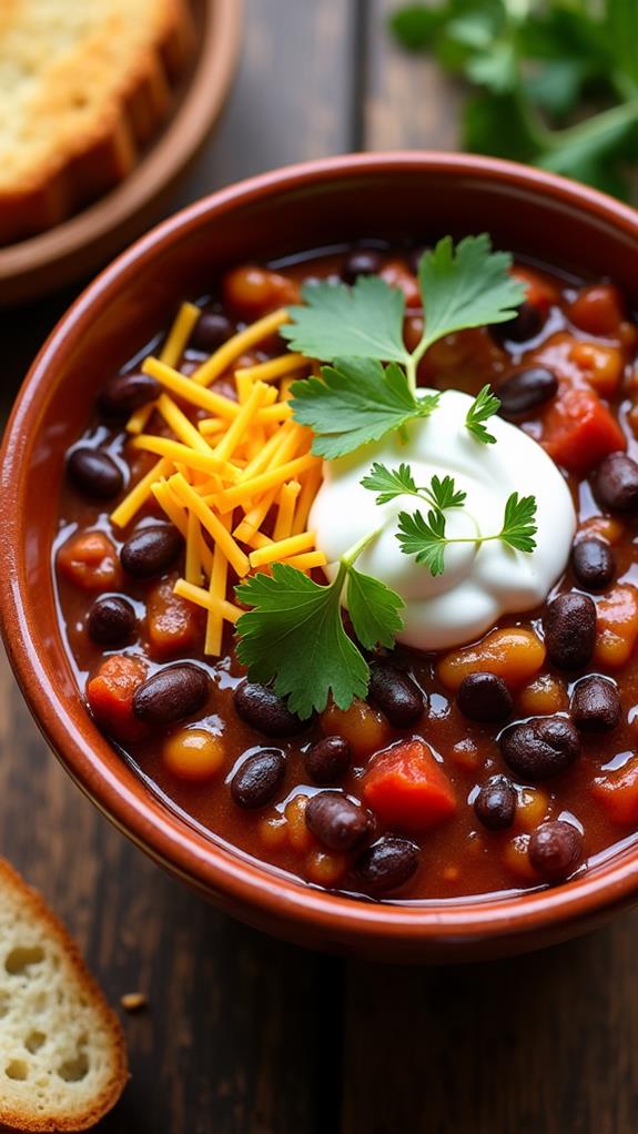 simple three bean chili