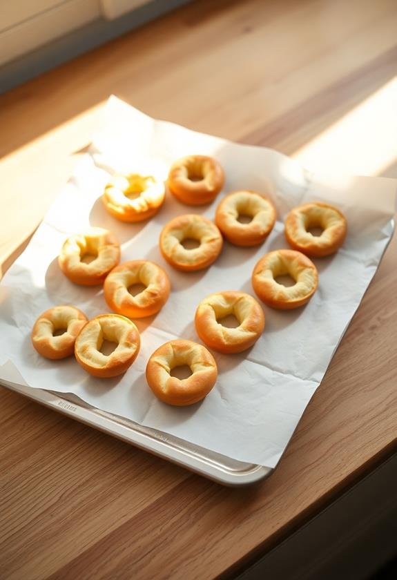 slice and arrange bagels