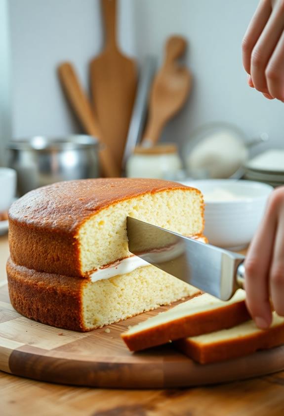 slice cake into layers