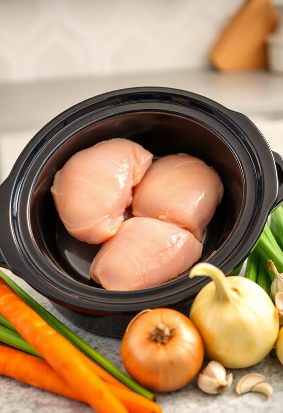 slow cooker chicken preparation